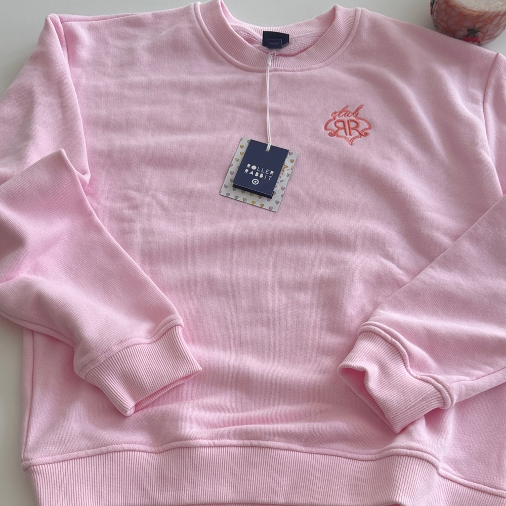 Roller Rabbit x target Pink Crewneck Sweatshirt NWT- small